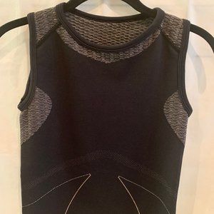 Nike Fit Dry Black Stretch Top with B&W Pattern